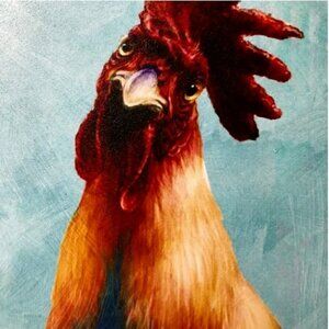 VINTAGE - Rooster “Stink Eye” Framed Print